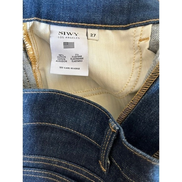 SIWY Cher High Waist Denim Shorts Size 27 Nameless Dark Indigo Wash - Picture 4 of 10